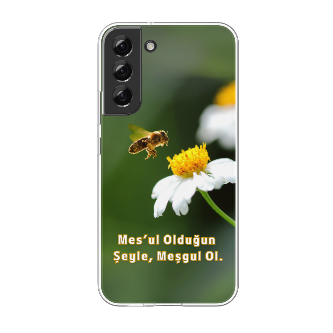 Arı Çiçekli Hikmet Temalı Telefon Kılıfı
