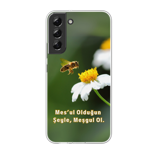 Arı Çiçekli Hikmet Temalı Telefon Kılıfı